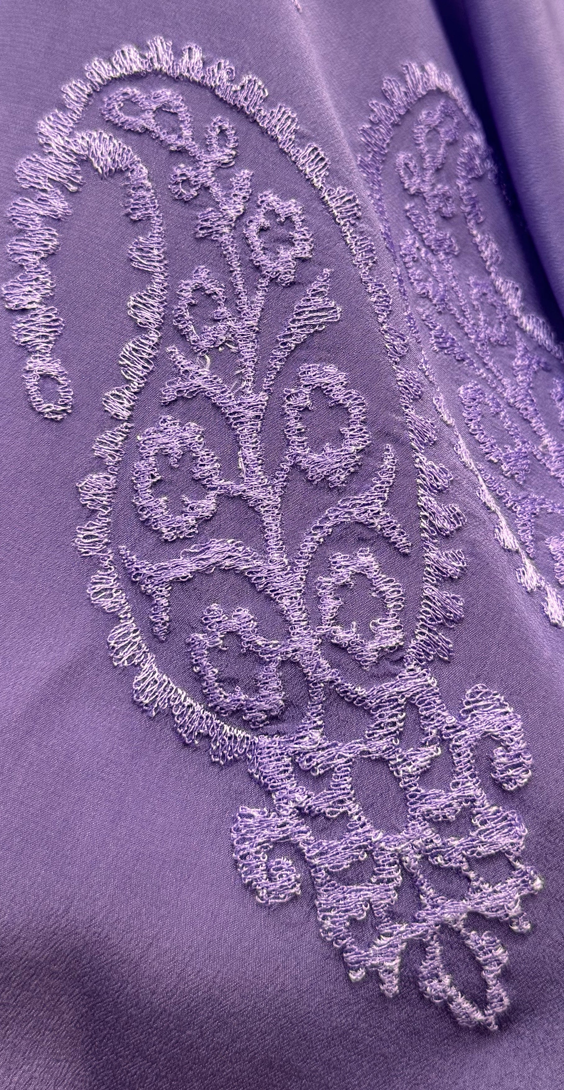 “Amethyst Grace” - Purple Elegance with Light purple Embroidery