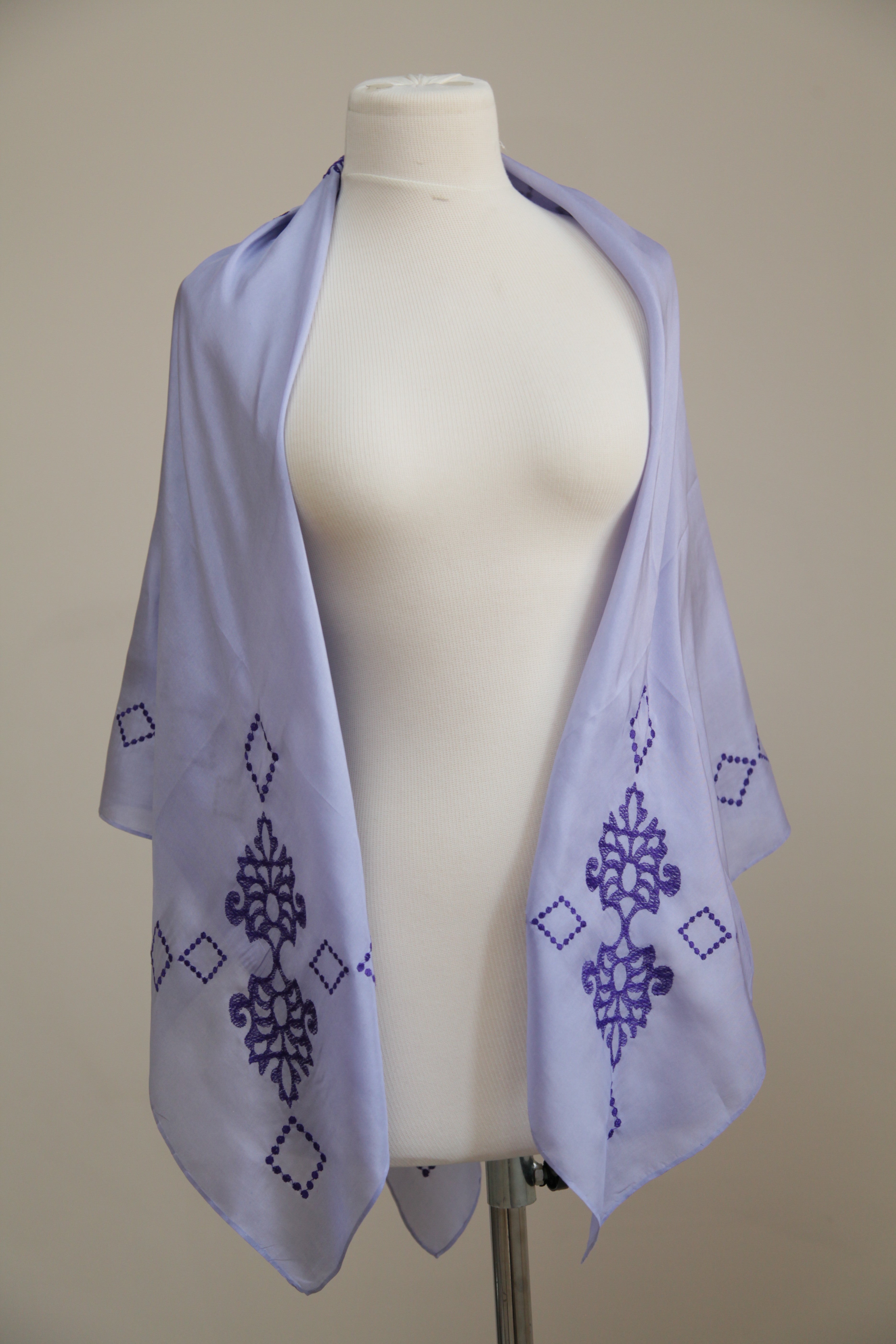 “Lilac Dream” - Light lilac Elegance with Dark purple Embroidery